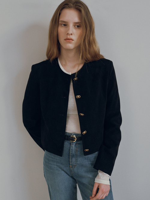 아르카익(ARCHAIC) spring bookle tweed jacket_black - 사이즈