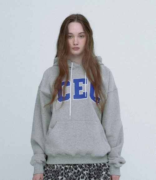 CEC ARCH LOGO HOODIE (GRAY/기모)