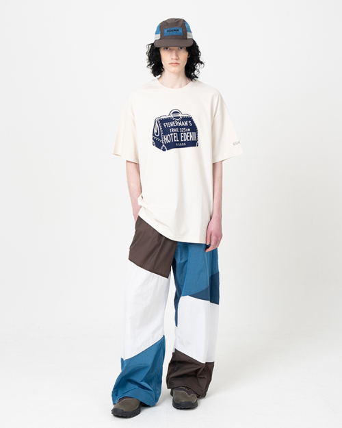 EZS3PT04BN колор-блок беговые брюки (Brown)