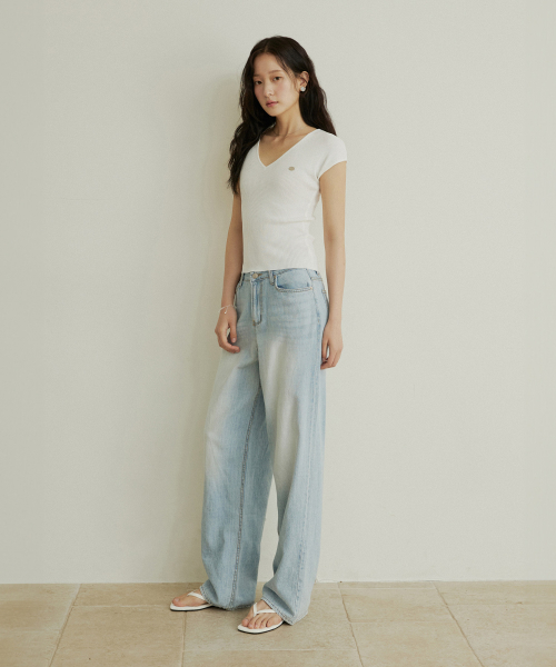 Soft touch cotton jean - lightblue