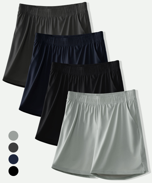 [2PACK]Cool dry four-spandex banding sweat shorts 4 Colors