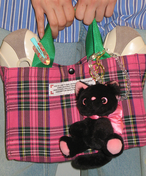 【RONRON】 PETIT SQUARE MINI TOTE BAG ★送料・関税込★ PETIT SQUARE MINI TOTE BAG DOT WHITE - RONRON 론론