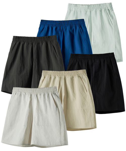 Nylon Wide Cool Shorts Capri Shorts 6 Colors