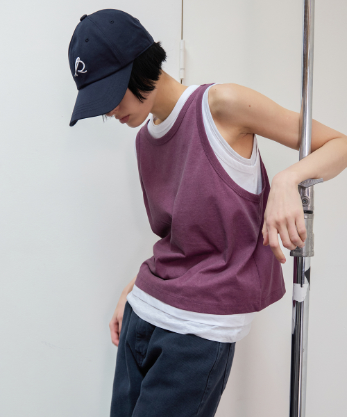 3-way Layered Sleeveless Pack - Dusty Plum