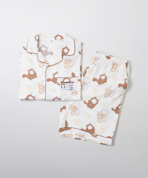 SPAO ガナディ 半袖 パジャマ(CREAM) SPAO】25SS GANADI 半袖パジャマ 男女兼用S〜XXL (SPAO/ルーム