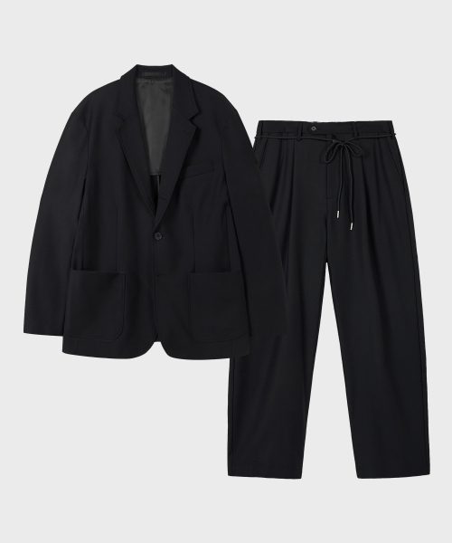 8AM Comfy приталенный костюм Black