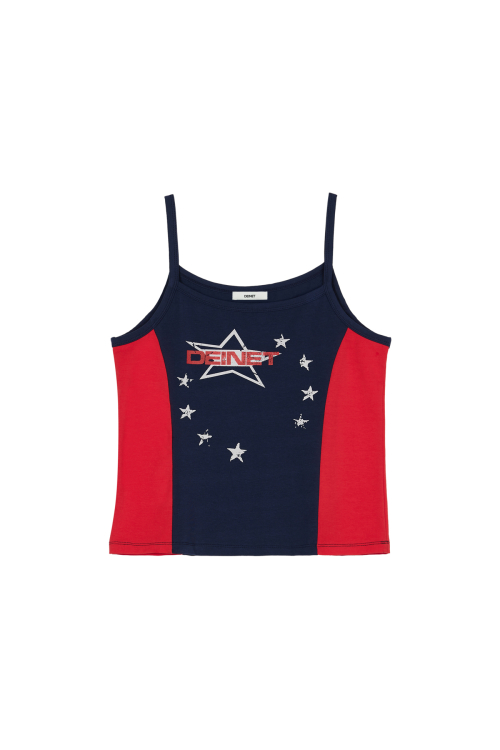 DEINET ♥ DEINET STAR GRAPHICS SLEEVELESS/追跡付 DEINET STAR GRAPHICS SLEEVELESS IN BLUE - DEINET