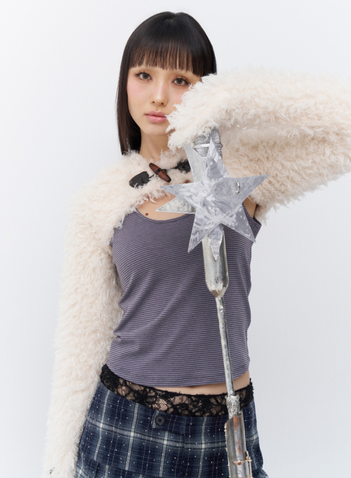 Mitten bolero Ivory