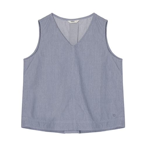 Топ без рукавов W из модала и денима Light Gray