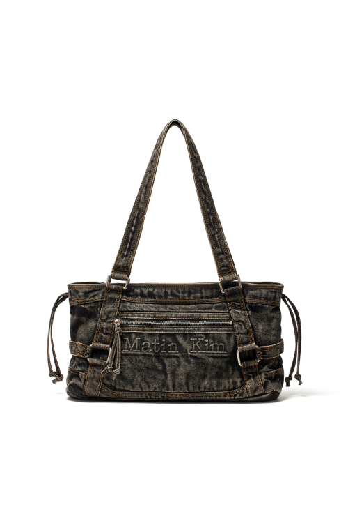 MUSINSA公式 | MATIN KIM MATIN WASHED DENIM SQUARE BAG IN LIGHT BLUE