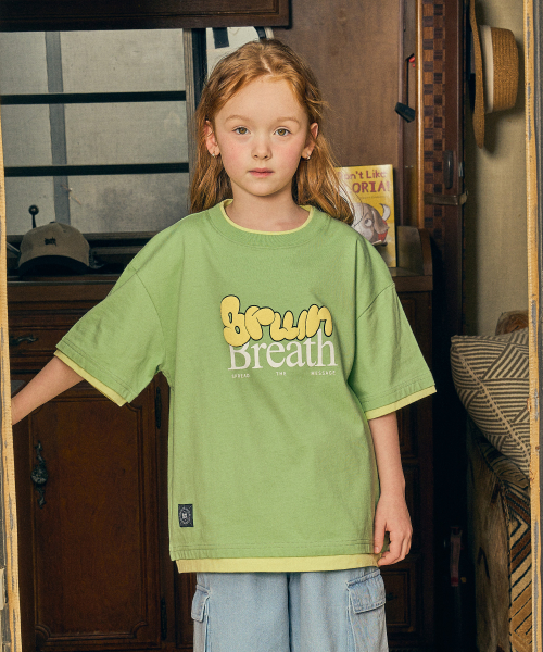 브라운브레스 키즈() KIDS LAYERED TEE - GREEN 상품 이미지