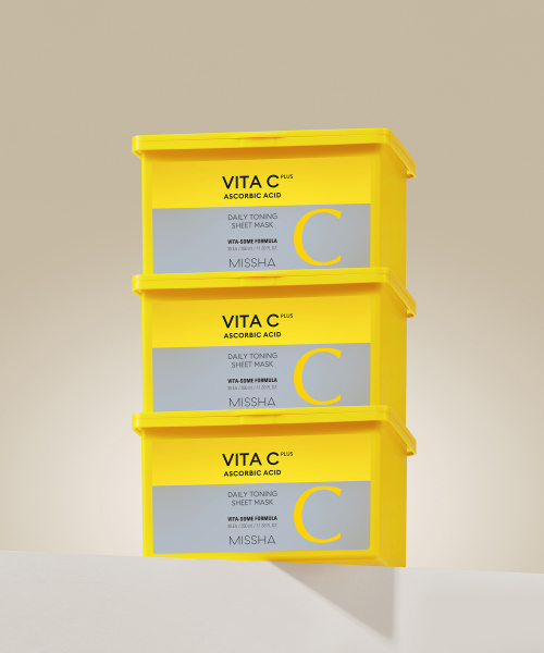미샤() [3PACK] 비타씨플러스 데일리 토닝 시트마스크 350ml / 30매 상품 이미지