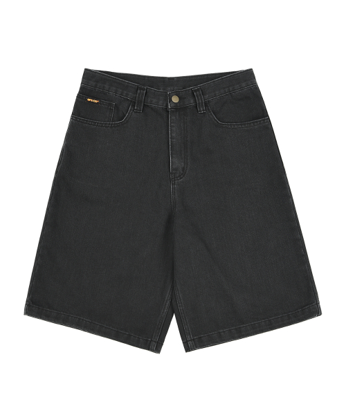 Свободные джинсовые шорты (Black)