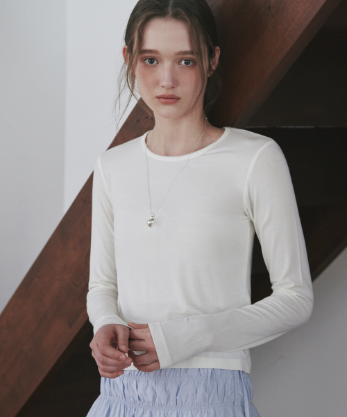 Базовый облегающий лонгслив Ivory