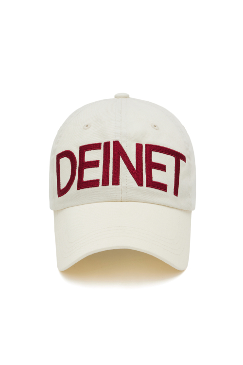 DEINET BIG LOGO CAP IN IVORY