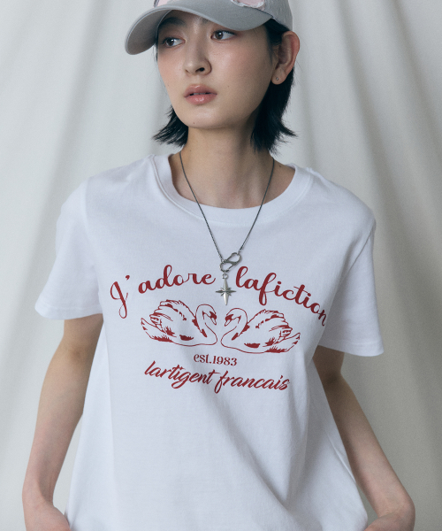LARTIGENT ♥ L17 SWAN T-SHIRT /追跡付 LARTIGENT ♥ L17 SWAN T-SHIRT /追跡付 (LARTIGENT/Tシャツ