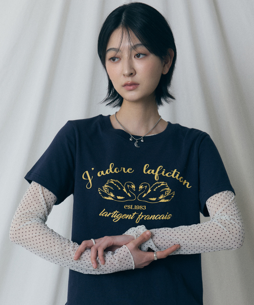LARTIGENT ♥ L17 SWAN T-SHIRT /追跡付 MUSINSA公式 | LARTIGENT L17 SWAN T-SHIRT(WHITE)