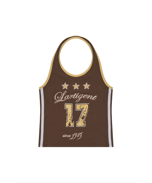 L17 HALTERNECK SLEEVELESS(BROWN)