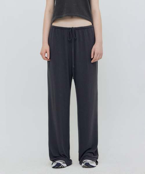 Широкие брюки в рубчик Rhea (D/GREY)