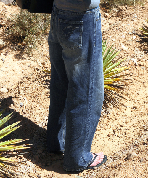 STRAIGHT DENIM PANTS [INDIGO BLUE]