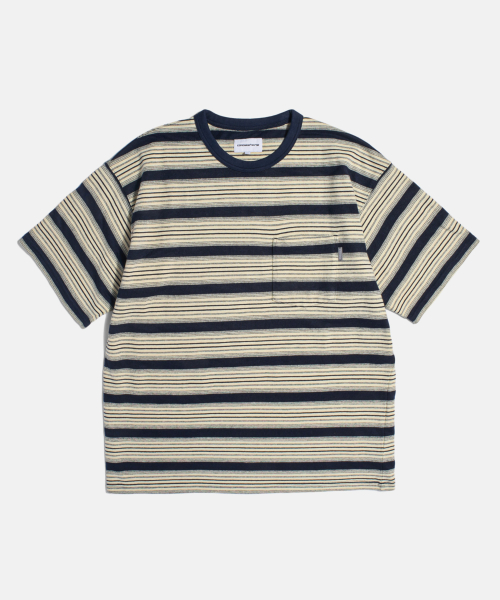 Vintage Border Pocket Tee Navy