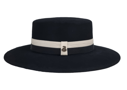 에콴디노 페도라 보터햇 블랙 FEDORA BOATHER HAT BLACK