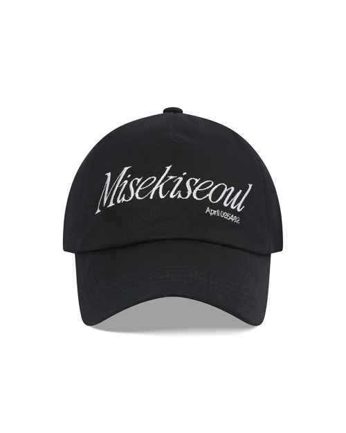 ◆MISEKI SEOUL◆ Serif logo ball cap CHARCOAL MSK252AC02CH Miseki Seoul | Official Store – Shop Trendy Fashion at MUSINSA