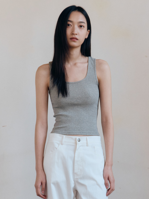 시엔느() Essential Sleeveless Top (Melange Gray) 상품 이미지