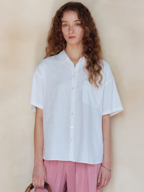 시엔느() Paul Linen Shirt (White) 상품 이미지
