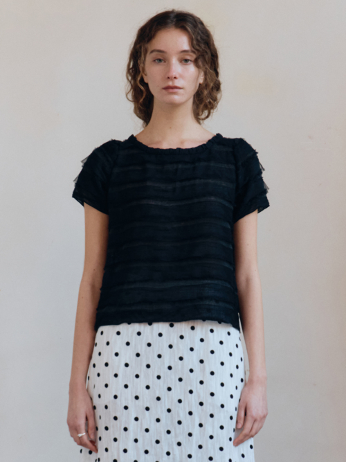 시엔느() Marylin Blouse (Black) 상품 이미지