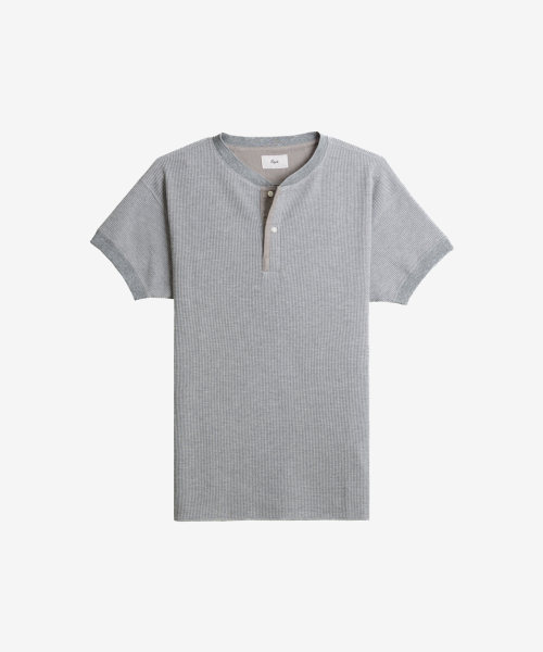 Original Thermal Knit Henley Tee / Gray