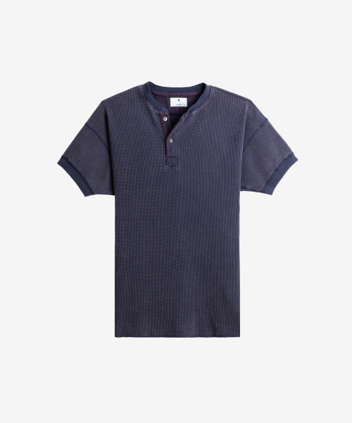 Оригинальный термо-трикотаж Henley Navy