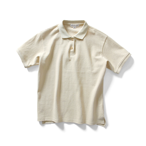 Однотонное поло из хлопка - Light Yellow