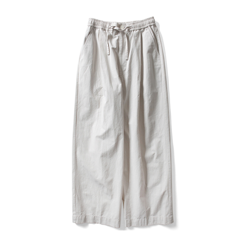 Хлопковые брюки изо льна на завязках - Light Beige