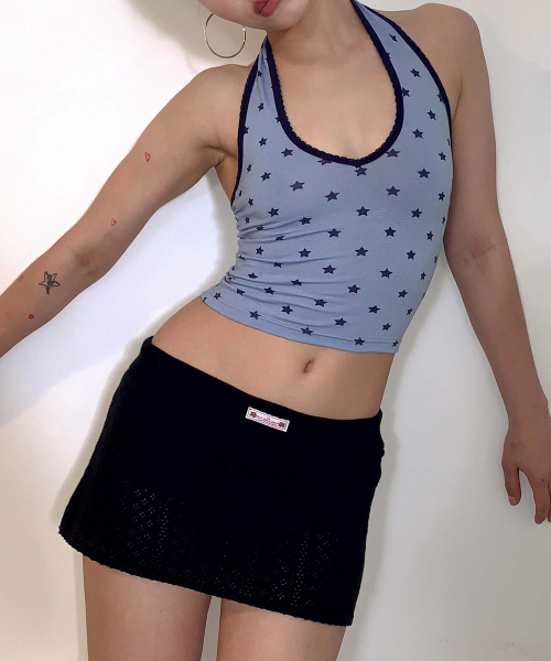 ★SCULPTOR★ Star Halter Top Blue SC25S280BL 스컬프터(SCULPTOR) Star Halter Top Blue - 사이즈 & 후기 | 무신사