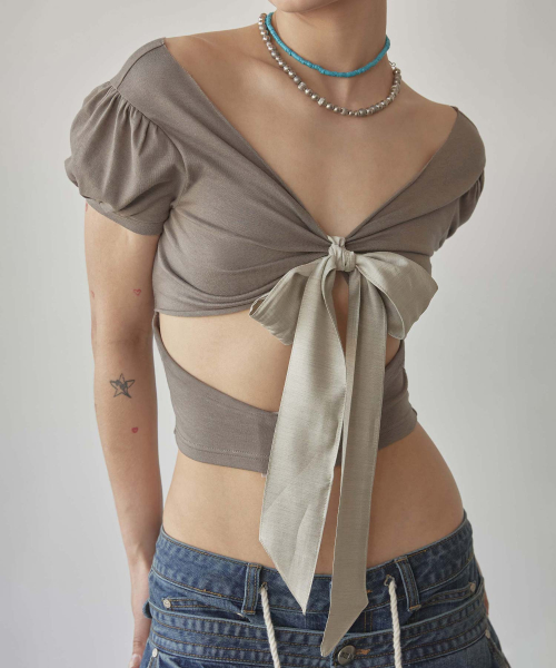 【SCULPTOR】プリンセス 2way Tee Mocha 스컬프터(SCULPTOR) Princess 2way Tee Mocha - 사이즈 & 후기