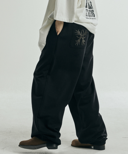 Bone Flower спортивные брюки (Black)