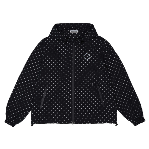 POLKA-DOT SHELL JACKET BLACK
