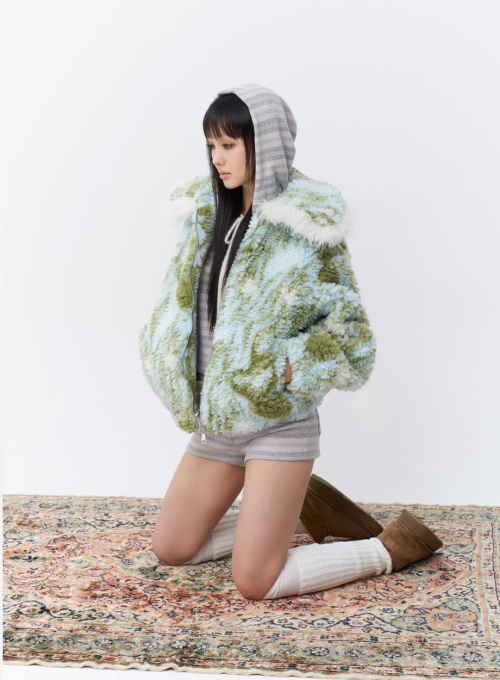 Flaming guitar jumper Pale blue