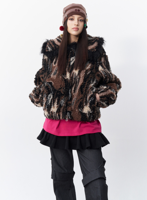 Flaming guitar jumper Brown
