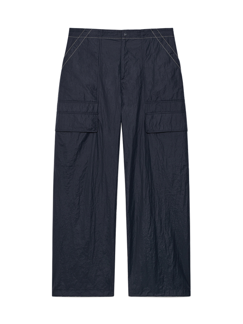 STITCH POINT NYLON PANTS FOR MEN IN NAVY