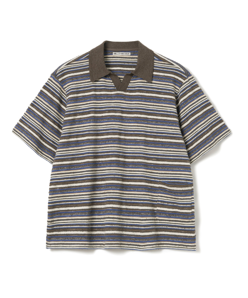 Irregular Half Collar Knit [Mid Blue]