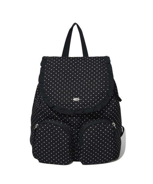 CLOVER HEART DOT PADED FRILL BACKPACK