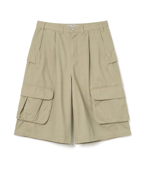 Широкие брюки карго (Beige)