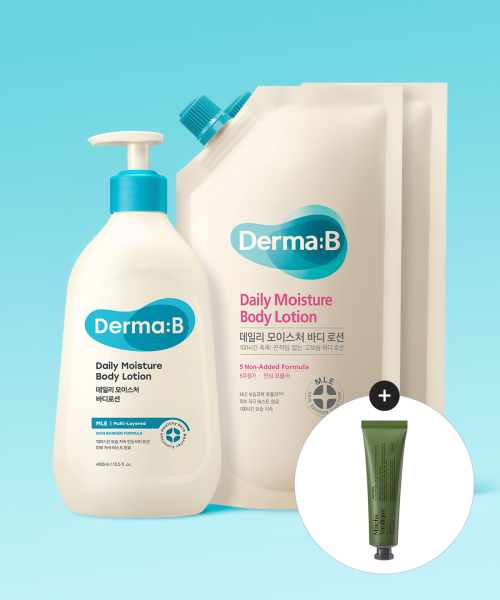 더마비() 데일리 모이스처 바디로션 400ML+리필 400ML 2개 (증정 핸드크림 50ML) 상품 이미지