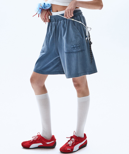 Flower Patch Solar шорты - Blue