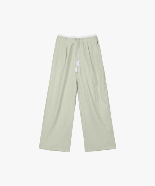 MORI RUSTLE NYLON PANTS_MINT