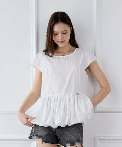 MORI PUFF BALLOON BLOUSE_IVORY