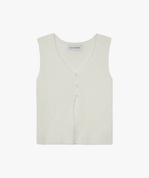 SIMPLE KNIT VEST_IVORY
