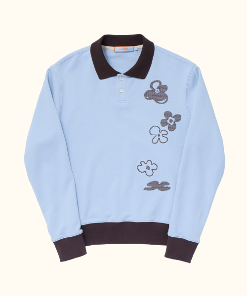 Поло Falling Flower Sky Blue